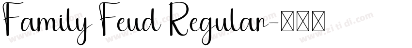 Family Feud Regular字体转换